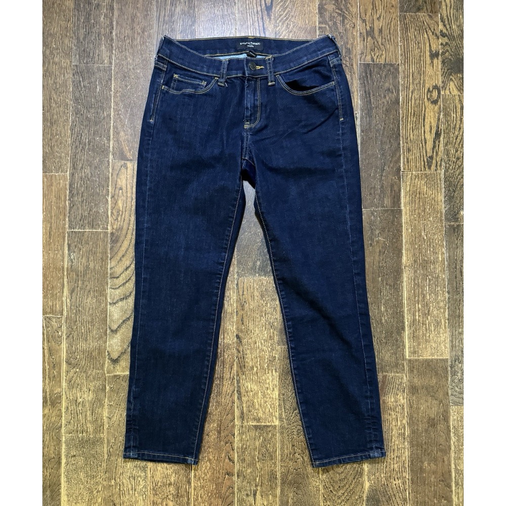 Banana Republic Skinny Blue Jeans Women's Size 26/2 Low Rise Dark Wash Stretch